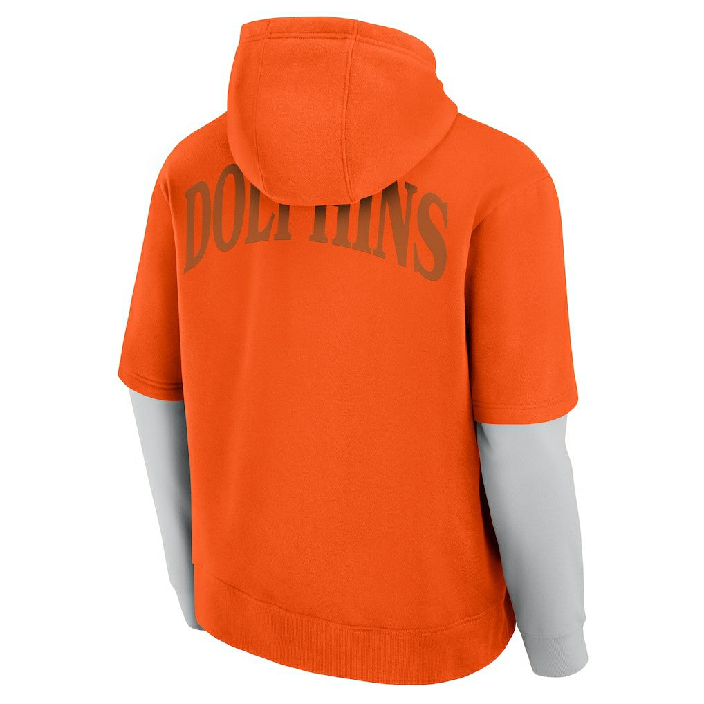 Miami Dolphins Unisex Sleek Elements Pullover Hoodie Orange | Fanatics