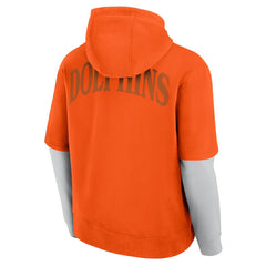 Miami Dolphins Unisex Sleek Elements Pullover Hoodie Orange | Fanatics