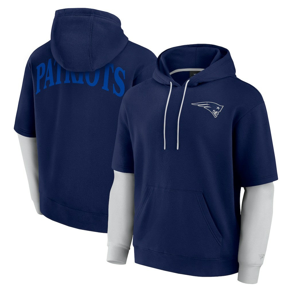 New England Patriots Unisex Sleek Elements Pullover Hoodie Navy | Fanatics