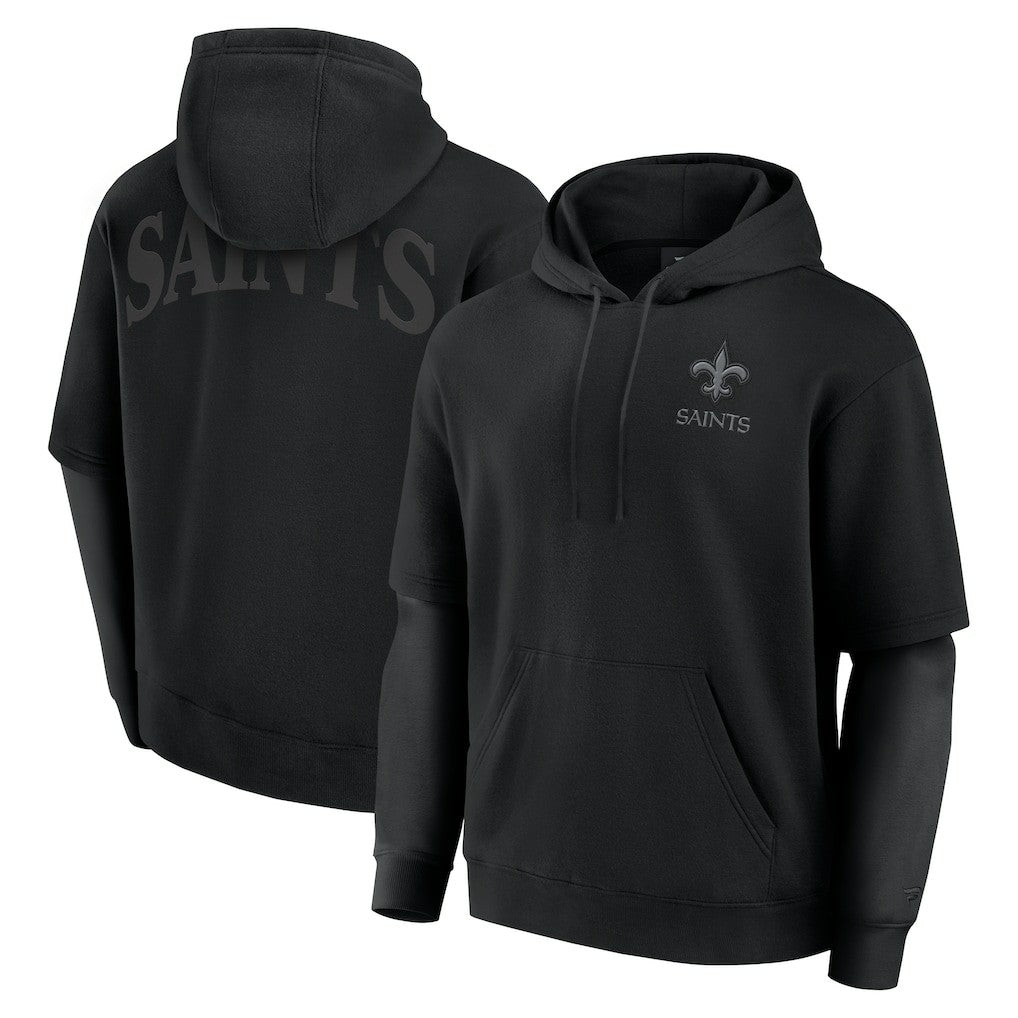 New Orleans Saints Unisex Sleek Elements Pullover Hoodie Black | Fanatics
