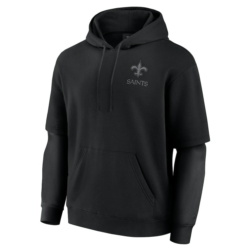 New Orleans Saints Unisex Sleek Elements Pullover Hoodie Black | Fanatics
