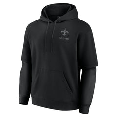 New Orleans Saints Unisex Sleek Elements Pullover Hoodie Black | Fanatics