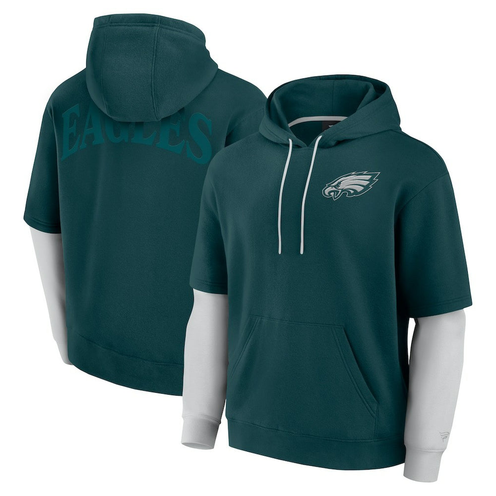 Philadelphia Eagles Unisex Sleek Elements Pullover Hoodie Green | Fanatics