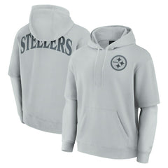 Pittsburgh Steelers Unisex Sleek Elements Pullover Hoodie Gray | Fanatics