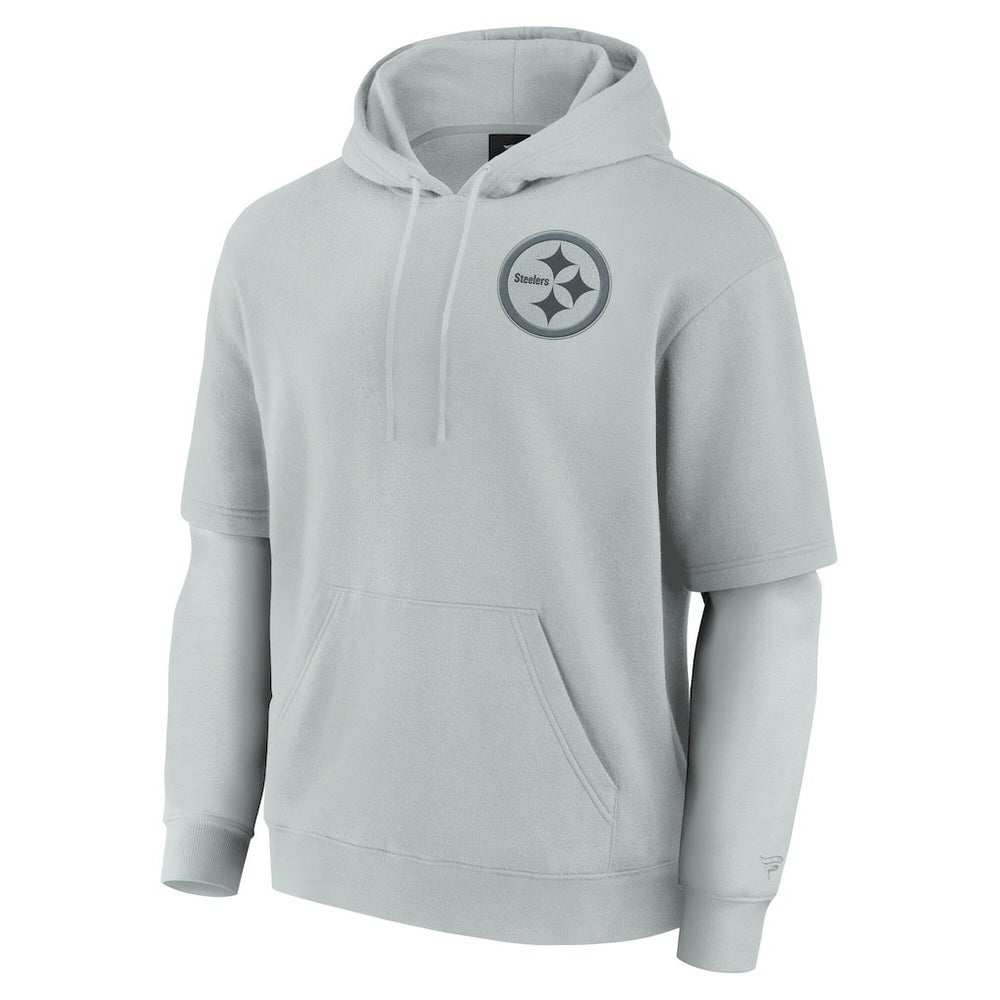 Pittsburgh Steelers Unisex Sleek Elements Pullover Hoodie Gray | Fanatics