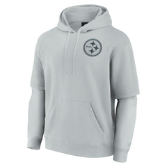Pittsburgh Steelers Unisex Sleek Elements Pullover Hoodie Gray | Fanatics