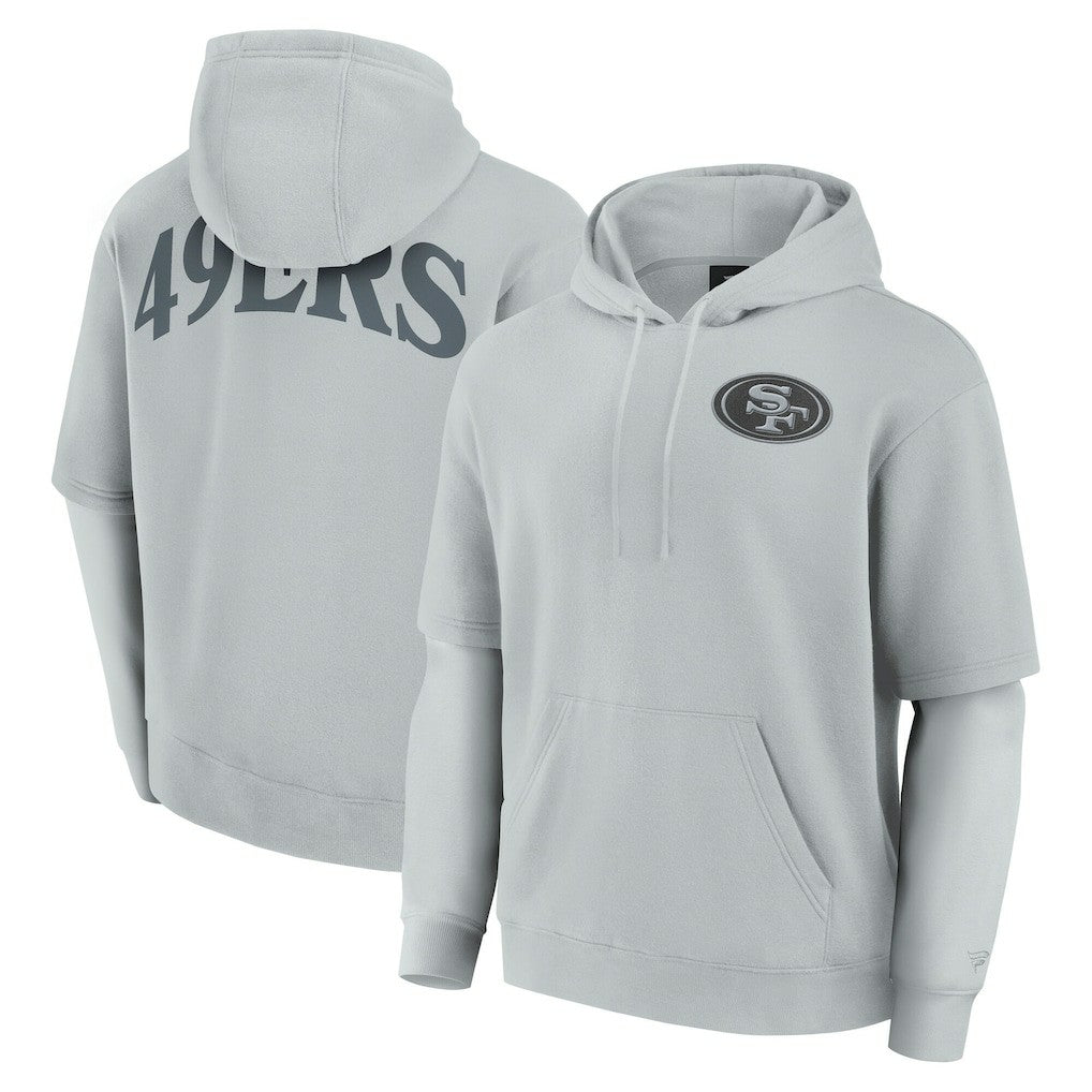 San Francisco 49ers Unisex Sleek Elements Pullover Hoodie Gray | Fanatics