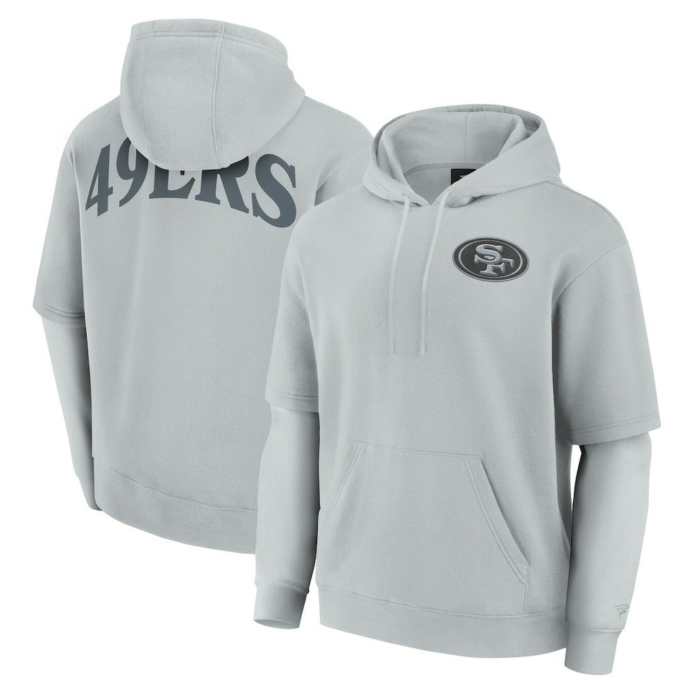 San Francisco 49ers Unisex Sleek Elements Pullover Hoodie Gray | Fanatics