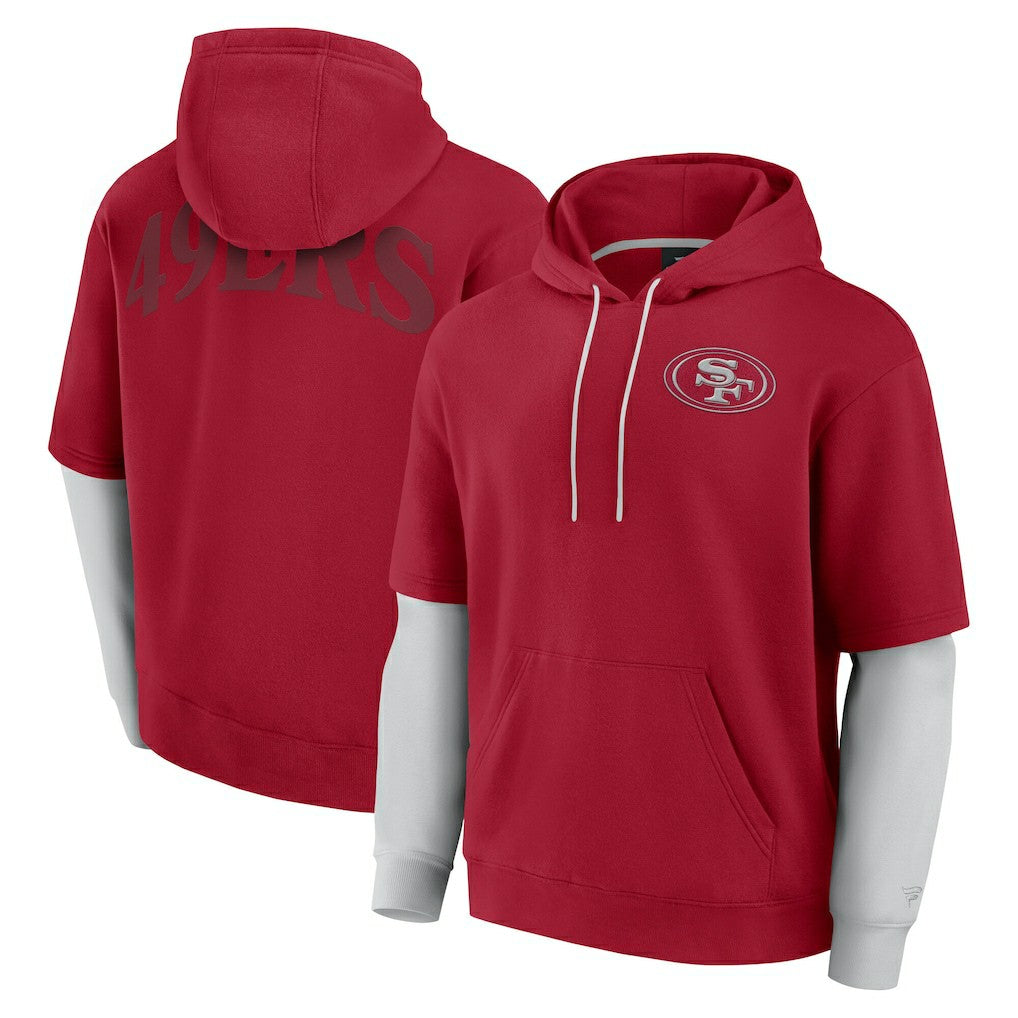San Francisco 49ers Unisex Sleek Elements Pullover Hoodie Scarlet | Fanatics