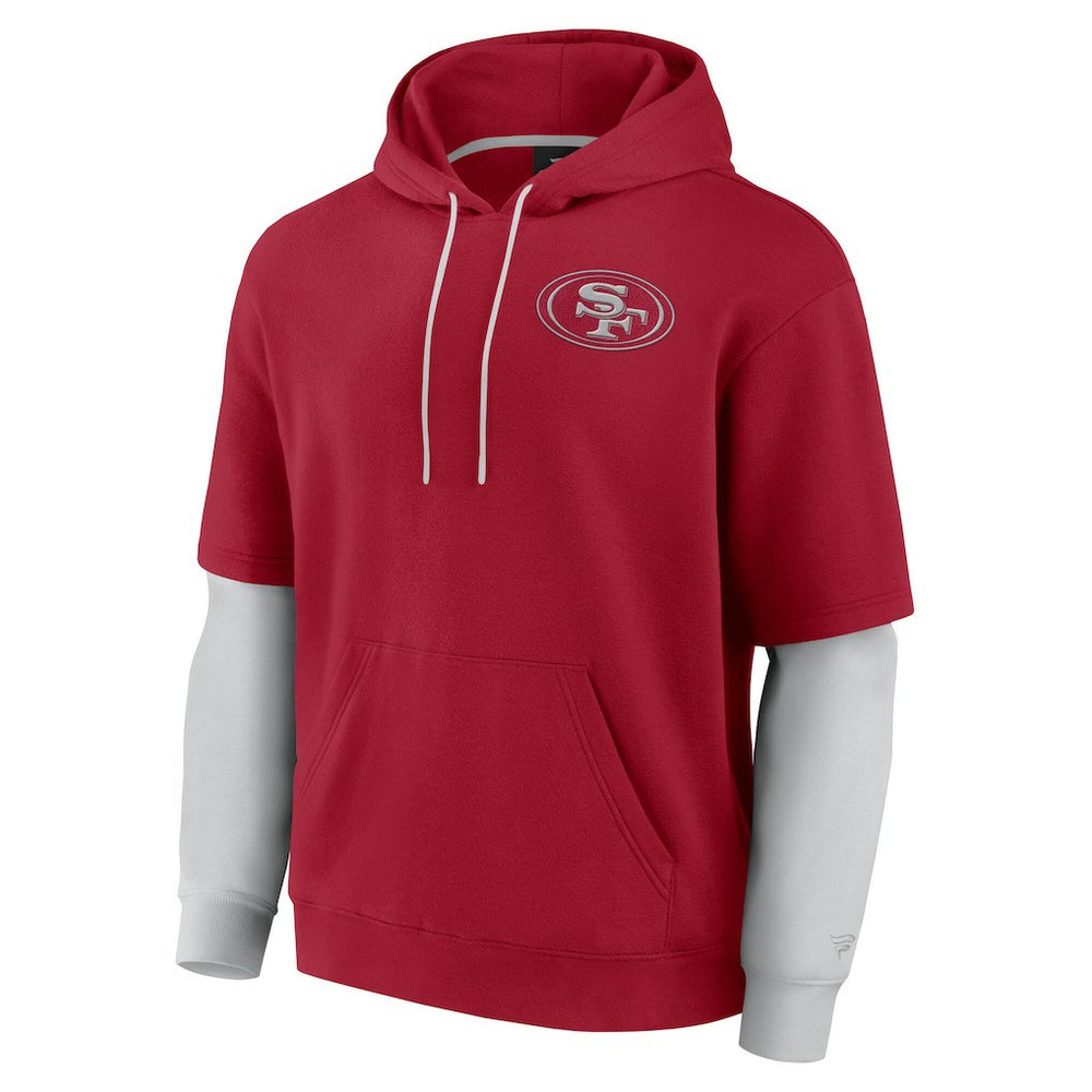 San Francisco 49ers Unisex Sleek Elements Pullover Hoodie Scarlet | Fanatics