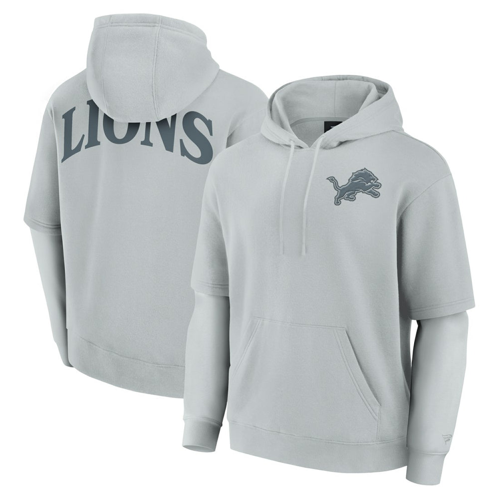Detroit Lions Unisex Sleek Elements Pullover Hoodie Gray | Fanatics