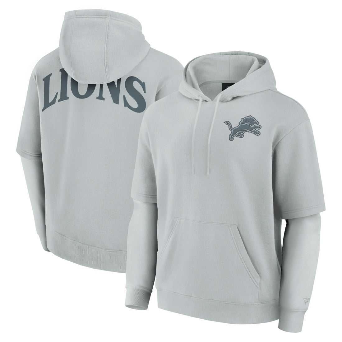 Detroit Lions Unisex Sleek Elements Pullover Hoodie Gray | Fanatics
