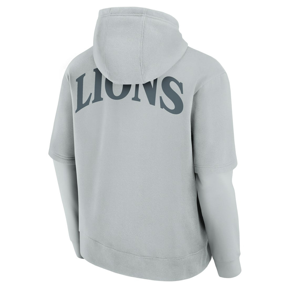 Detroit Lions Unisex Sleek Elements Pullover Hoodie Gray | Fanatics