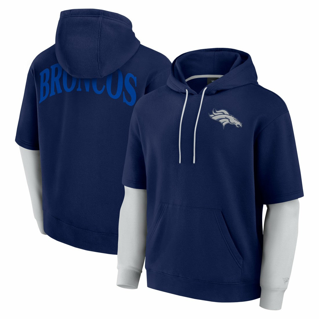 Denver Broncos Unisex Sleek Elements Pullover Hoodie Navy | Fanatics