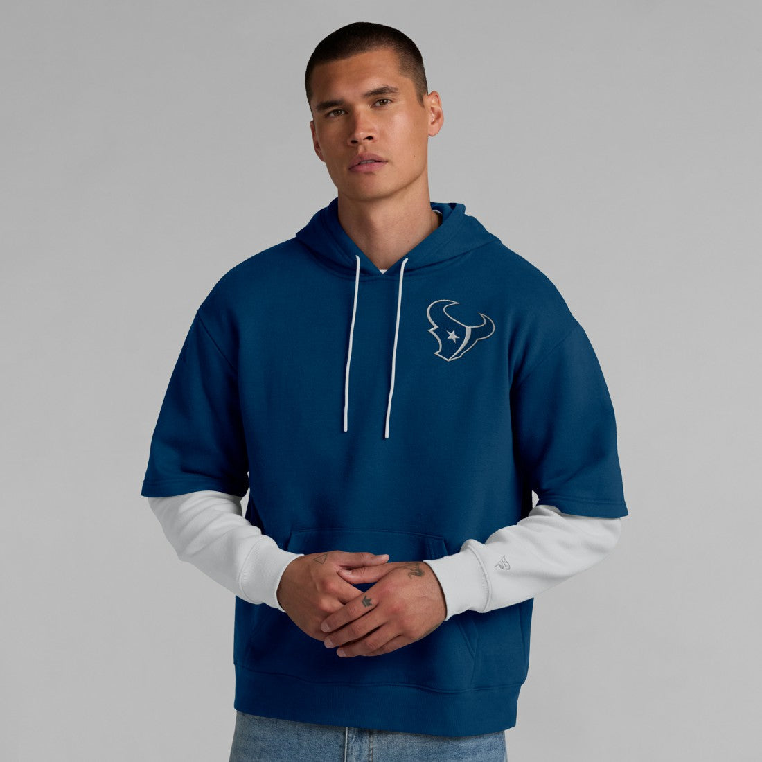 Houston Texans Unisex Sleek Elements Pullover Hoodie Navy | Fanatics