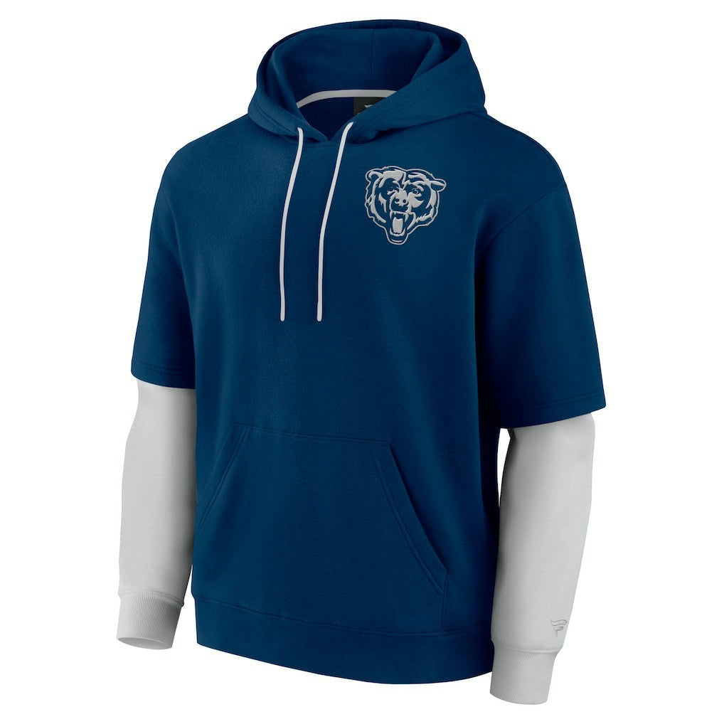 Chicago Bears Unisex Sleek Elements Pullover Hoodie Navy | Fanatics