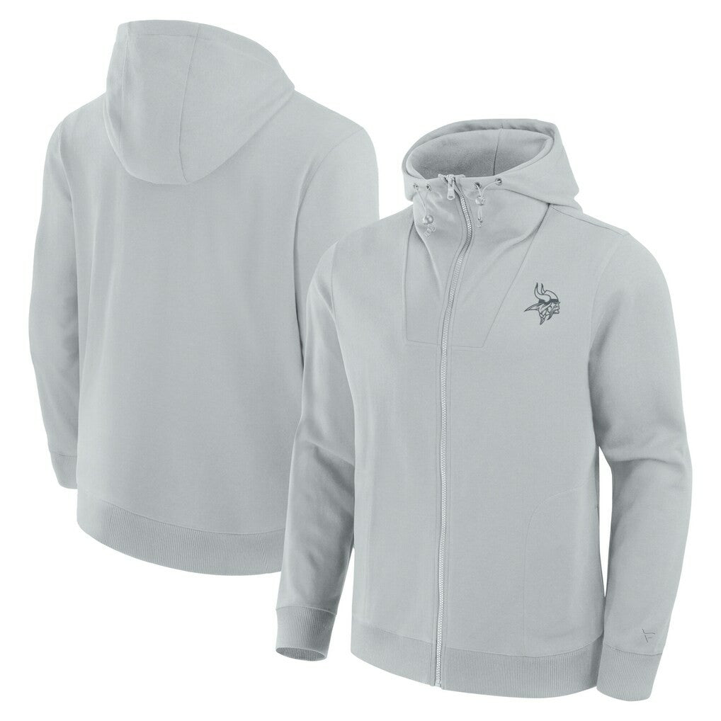 Minnesota Vikings Unisex Front Office Full-Zip Hoodie Gray | Fanatics
