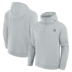 Minnesota Vikings Unisex Front Office Full-Zip Hoodie Gray | Fanatics