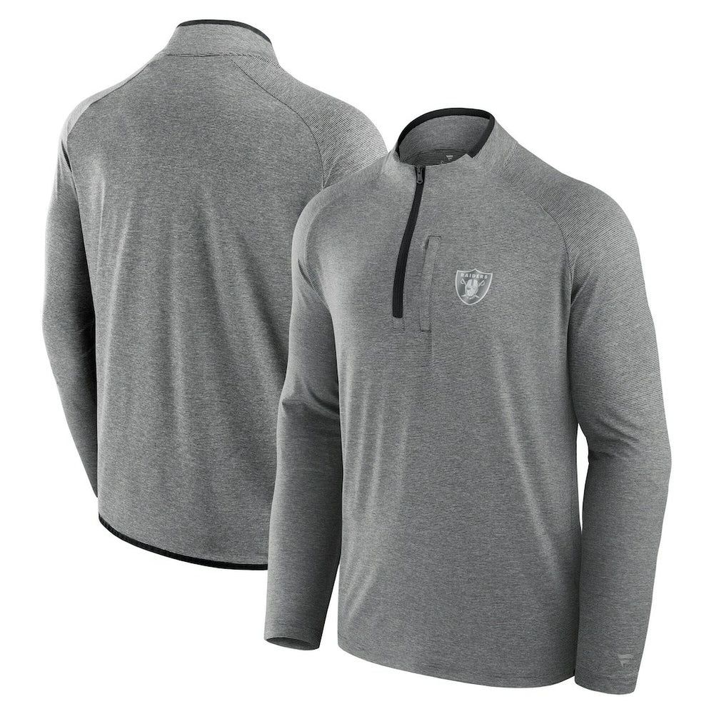 Las Vegas Raiders Unisex Front Office Performance Primary Quarter-Zip Jacket Charcoal | Fanatics