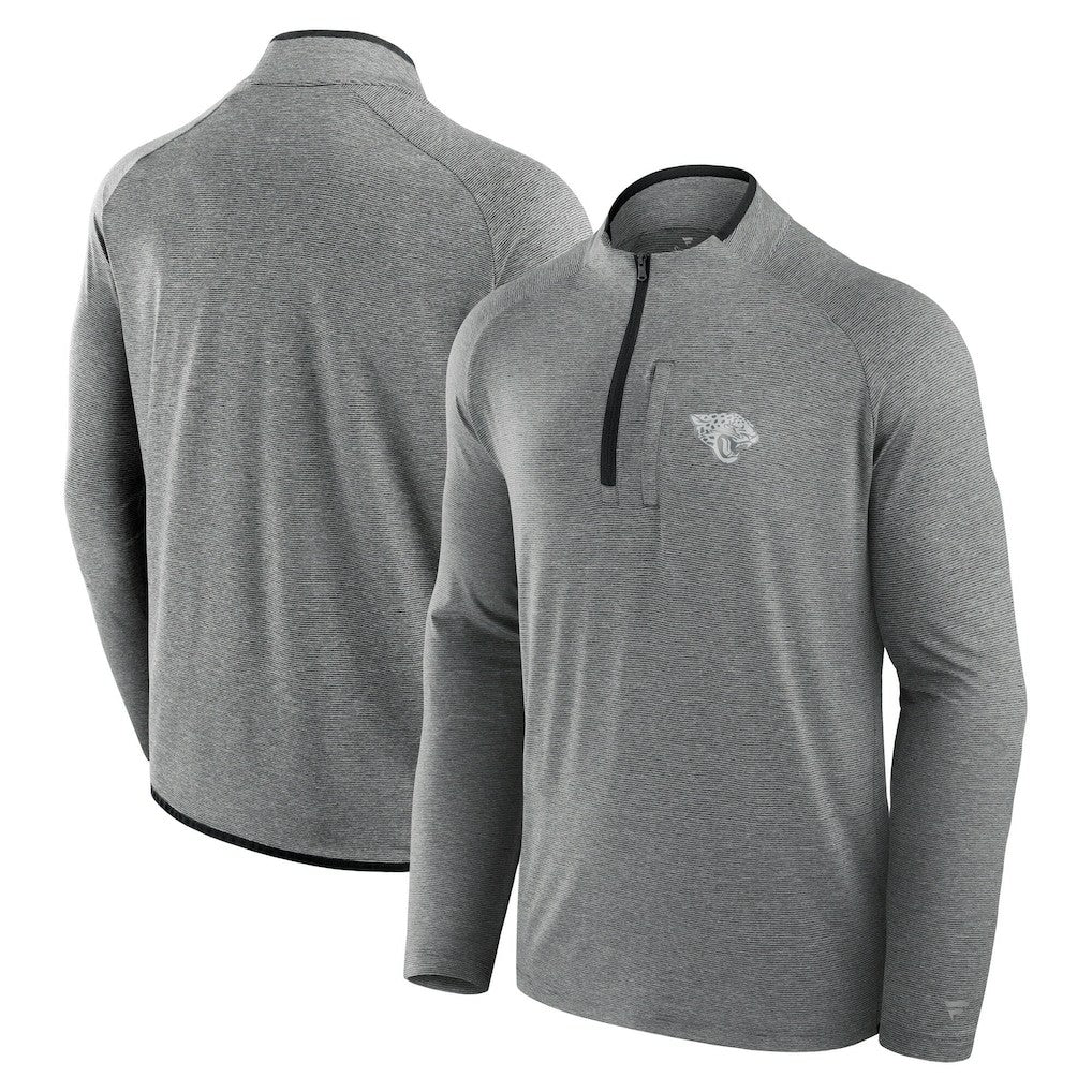 Jacksonville Jaguars Unisex Front Office Performance Primary Quarter-Zip Jacket Charcoal | Fanatics
