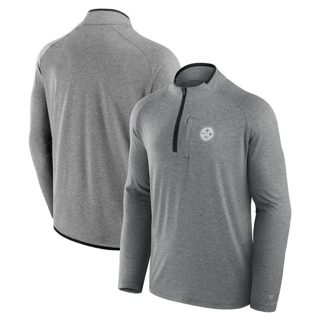 Pittsburgh Steelers Unisex Front Office Performance Primary Quarter-Zip Jacket Charcoal | Fanatics