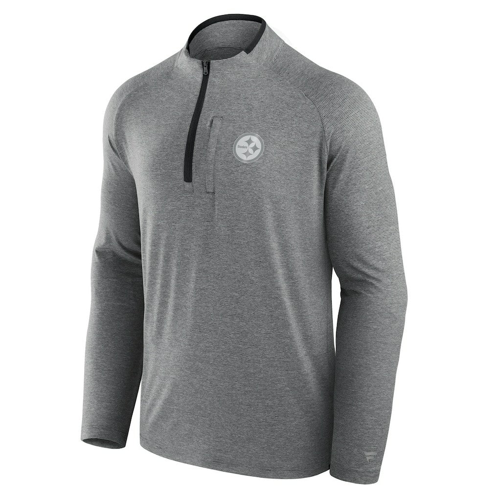 Pittsburgh Steelers Unisex Front Office Performance Primary Quarter-Zip Jacket Charcoal | Fanatics