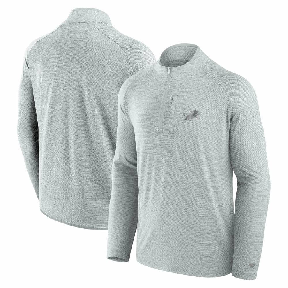Detroit Lions Unisex Front Office Performance Primary Quarter-Zip Jacket Gray | Fanatics