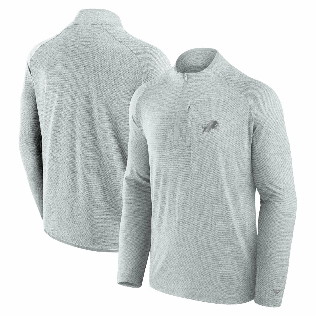 Detroit Lions Unisex Front Office Performance Primary Quarter-Zip Jacket Gray | Fanatics