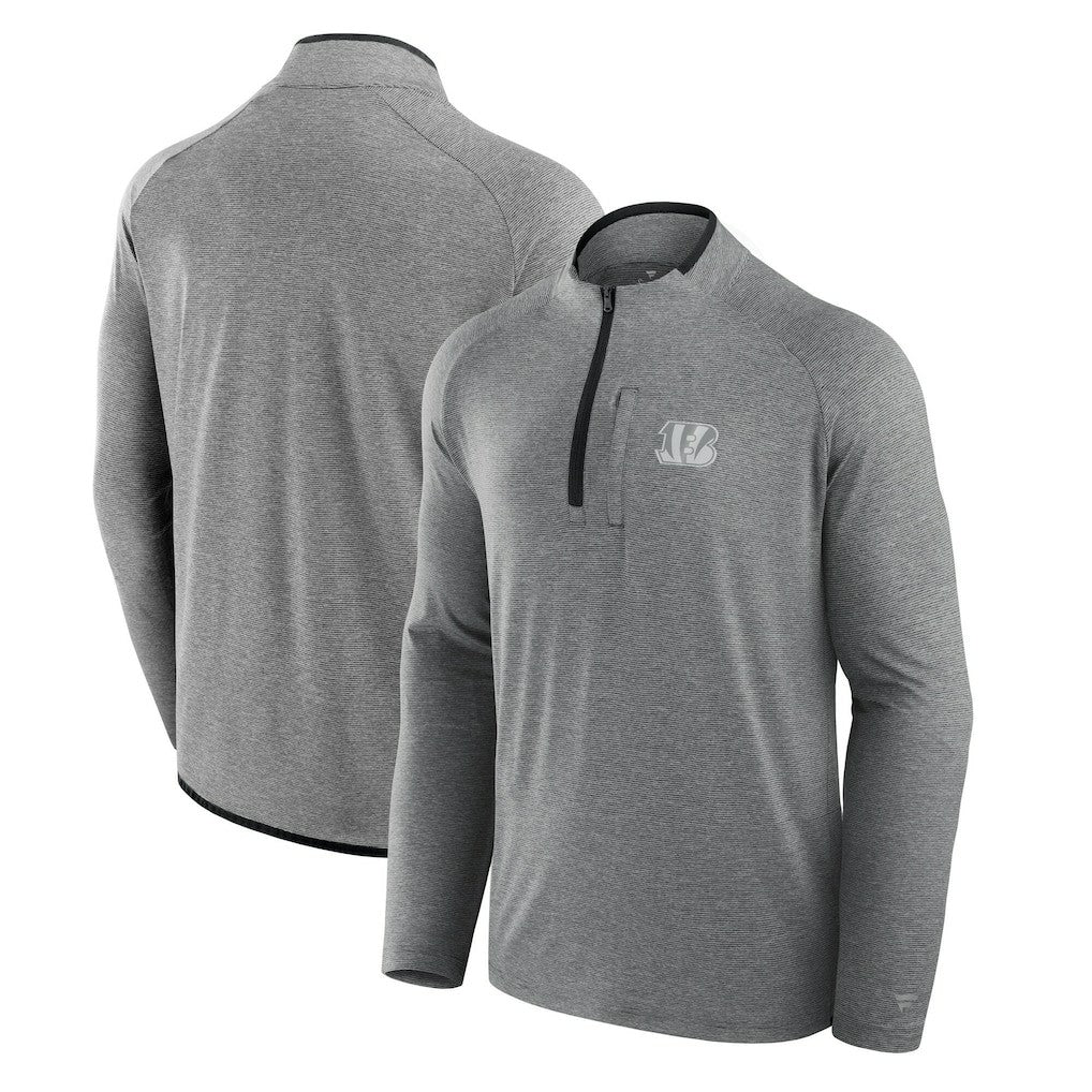 Cincinnati Bengals Unisex Front Office Performance Primary Quarter-Zip Jacket Charcoal | Fanatics