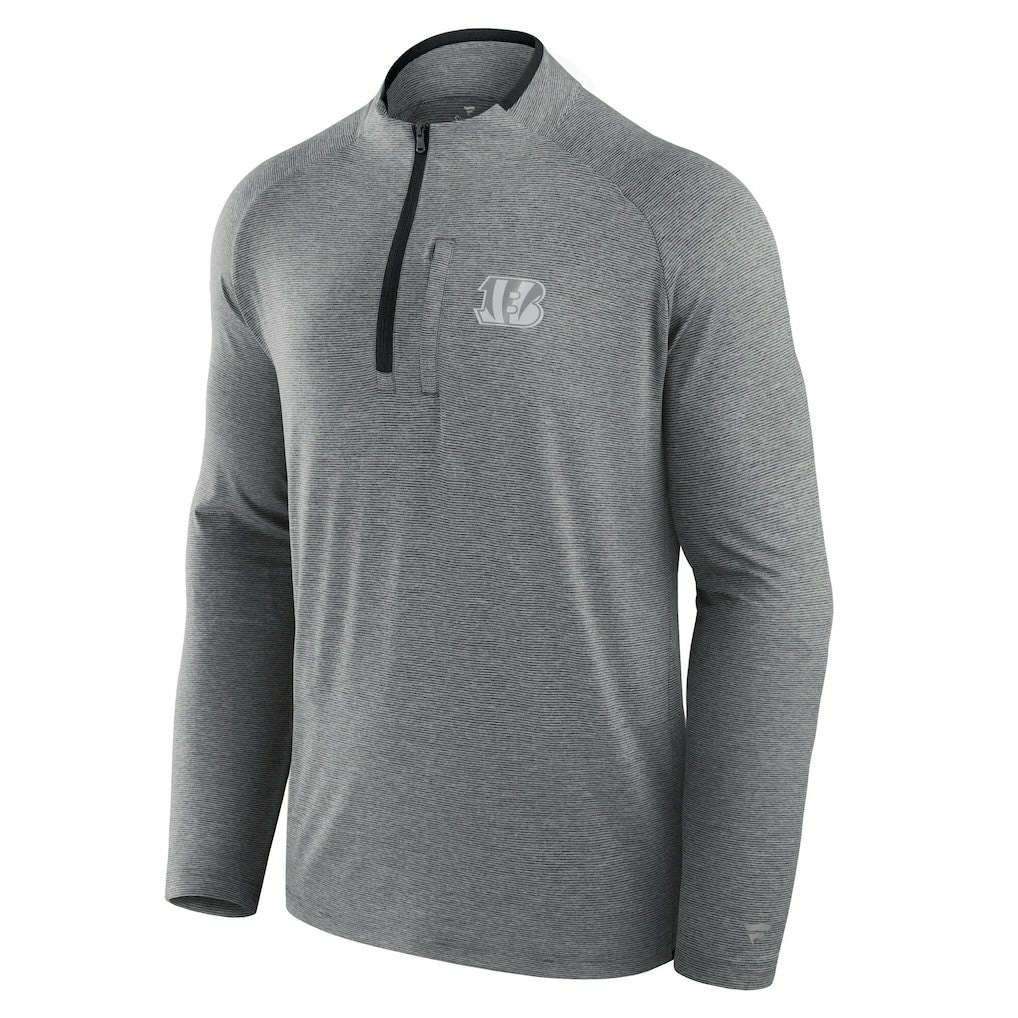 Cincinnati Bengals Unisex Front Office Performance Primary Quarter-Zip Jacket Charcoal | Fanatics
