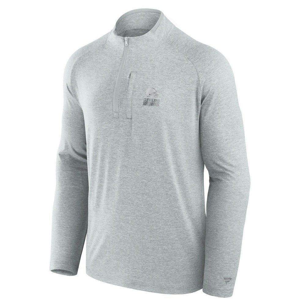 Cleveland Browns Unisex Front Office Performance Primary Quarter-Zip Jacket Gray | Fanatics
