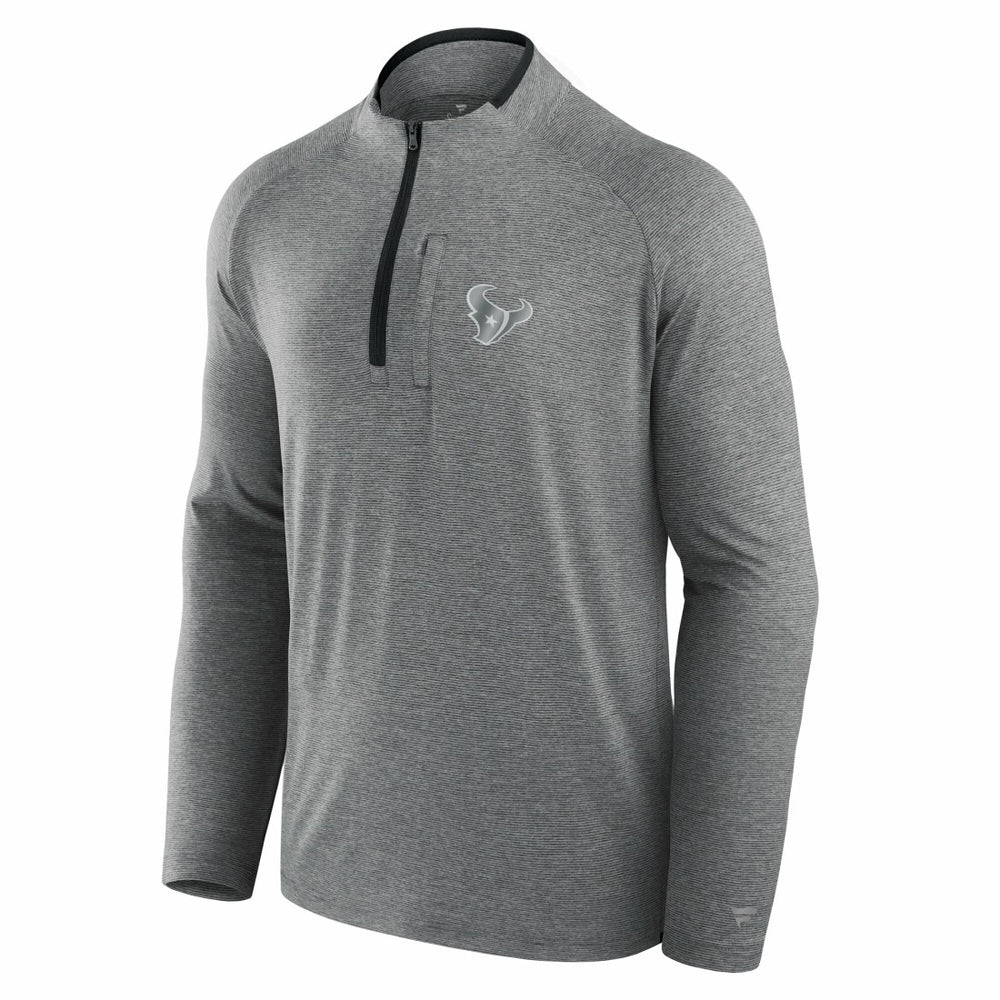 Houston Texans Unisex Front Office Performance Primary Quarter-Zip Jacket Charcoal | Fanatics