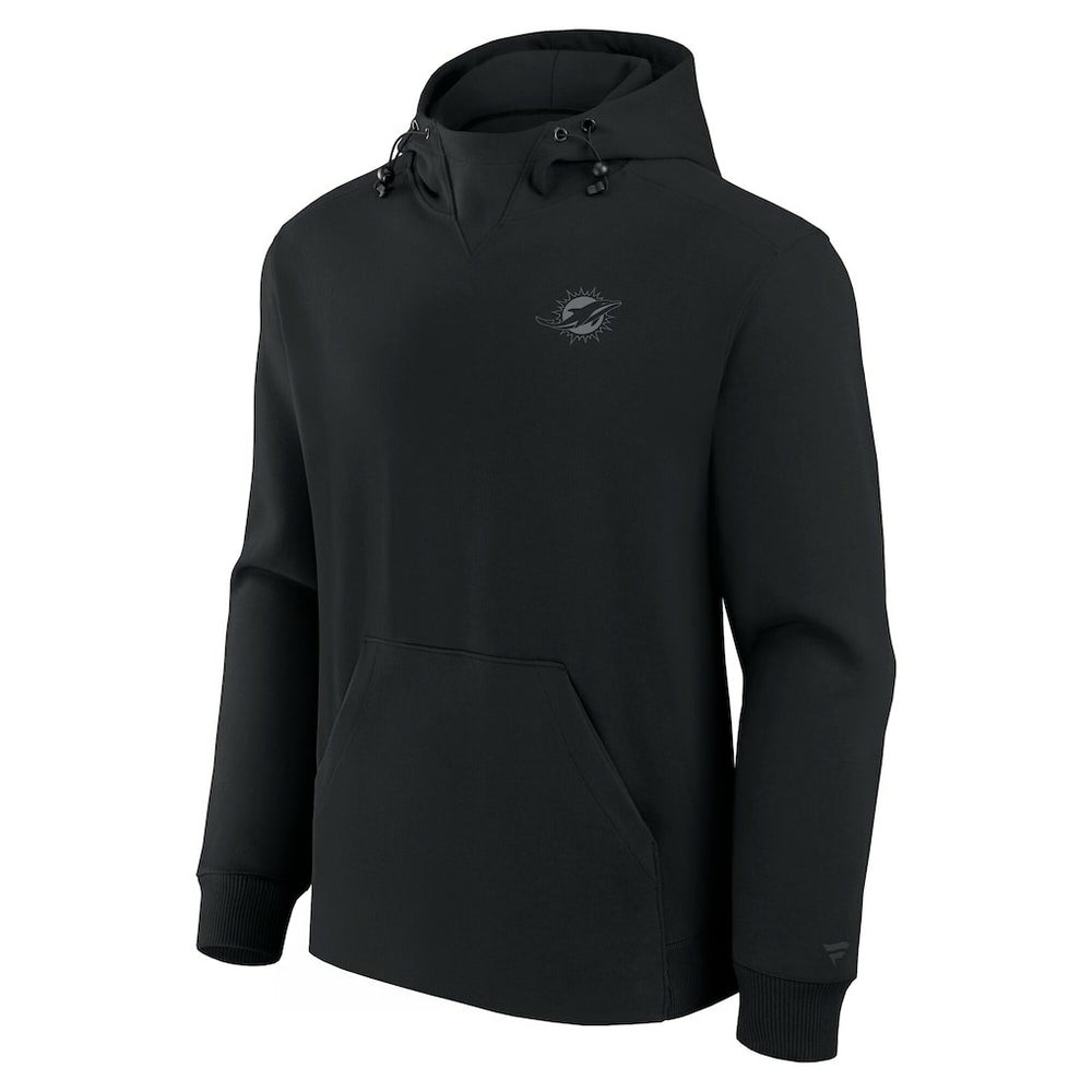 Miami Dolphins Unisex Front Office Tonal Tri-Blend Pullover Hoodie Black | Fanatics