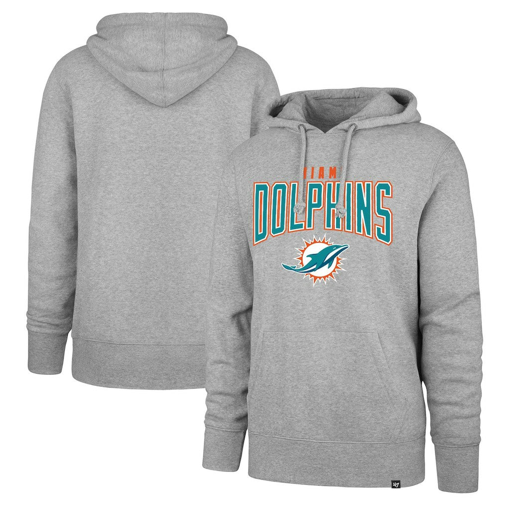 Miami Dolphins '47 Headline Pullover Hoodie Gray | 47 brand