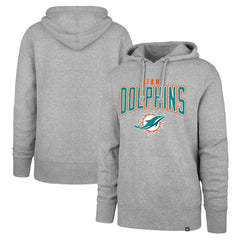 Miami Dolphins '47 Headline Pullover Hoodie Gray | 47 brand