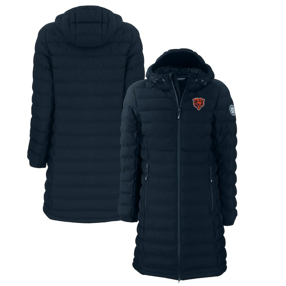 Chicago Bears Cutter & Buck Women's Throwback Logo Mission Ridge Repreve Eco Insulated Full-Zip Puffer Jacket Navy | NFL