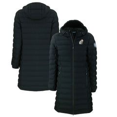 New Orleans Saints Cutter & Buck Women's Throwback Logo Mission Ridge Repreve Eco Insulated Full-Zip Puffer Jacket Black | NFL