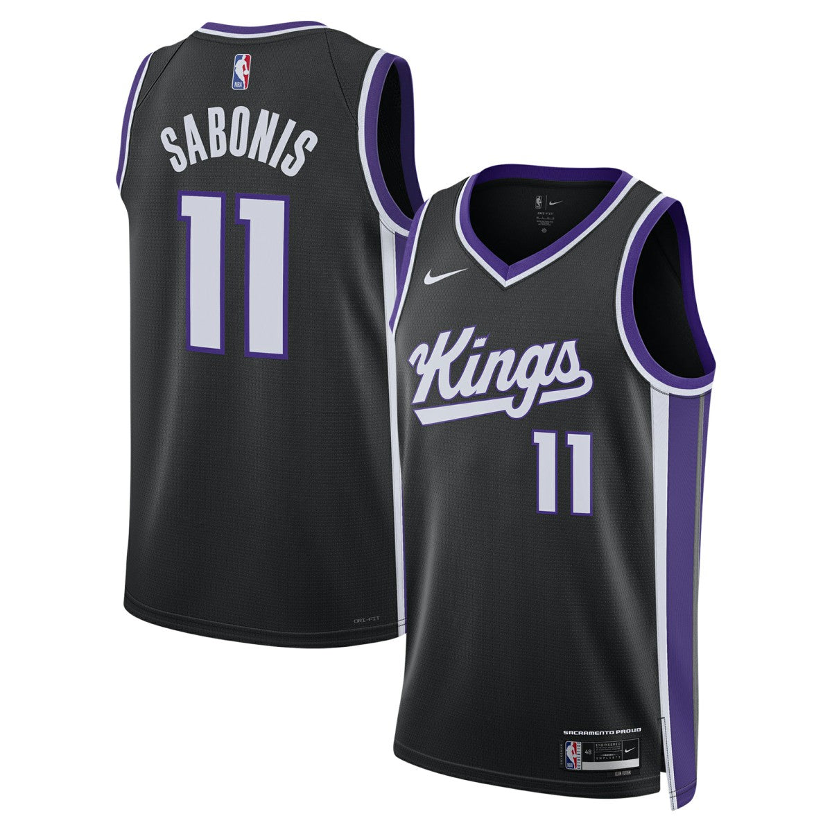 Domantas Sabonis Sacramento Kings Unisex Swingman Player Jersey Icon Edition Black - NBA