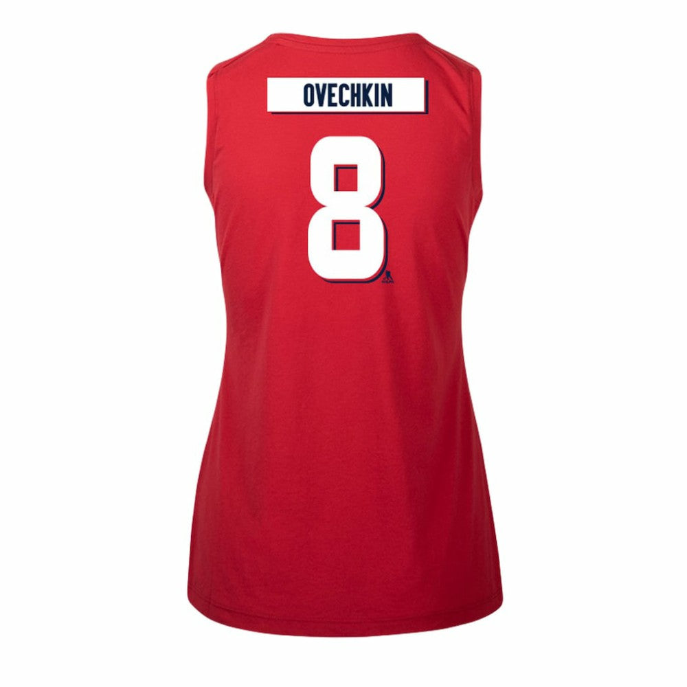 Alexander Ovechkin Washington Capitals Levelwear Women's Macy Player Name & Number Tank Top - Red - NHL