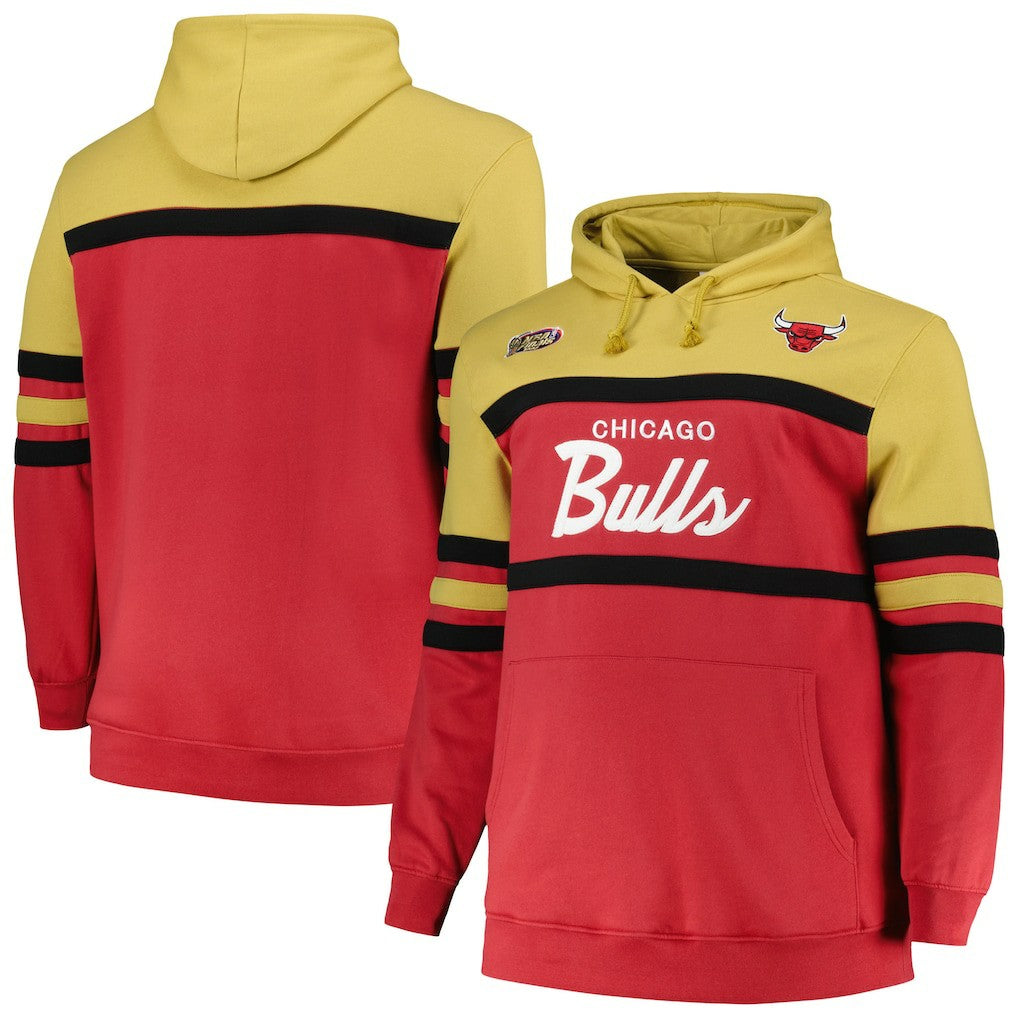 Chicago Bulls Big & Tall Hardwood Classics Head Coach Pullover Hoodie Red - NBA
