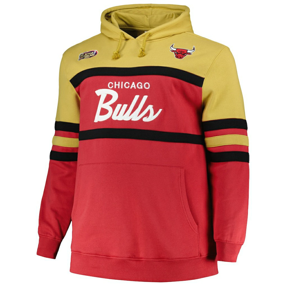 Chicago Bulls Big & Tall Hardwood Classics Head Coach Pullover Hoodie Red - NBA