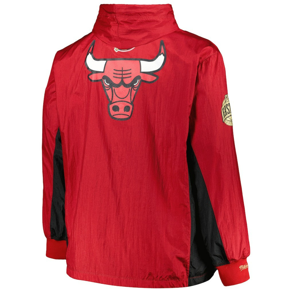 Chicago Bulls Big & Tall Hardwood Classics Team OG 2.0 Anorak Hoodie Quarter-Zip Windbreaker Jacket Red - NBA