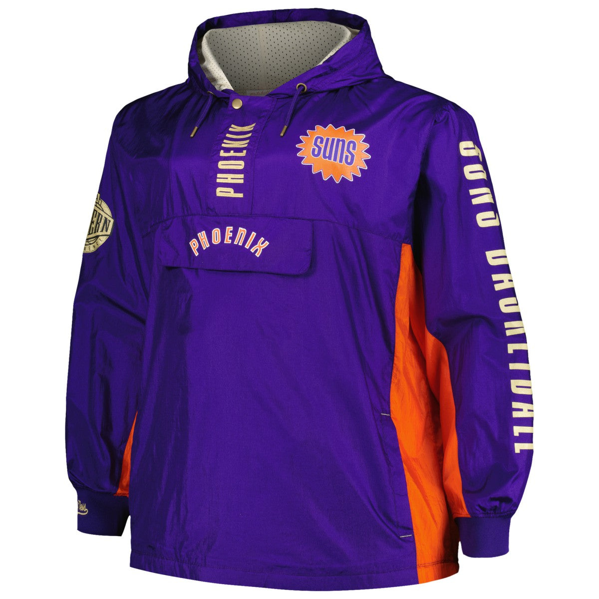 Phoenix Suns Big & Tall Hardwood Classics Team OG 2.0 Anorak Hoodie Quarter-Zip Windbreaker Jacket Purple - NBA
