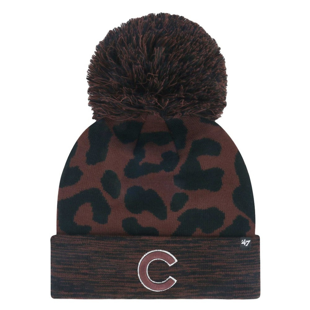 Chicago Cubs '47 Women's Rosette Cuffed Knit Hat with Pom - MLB