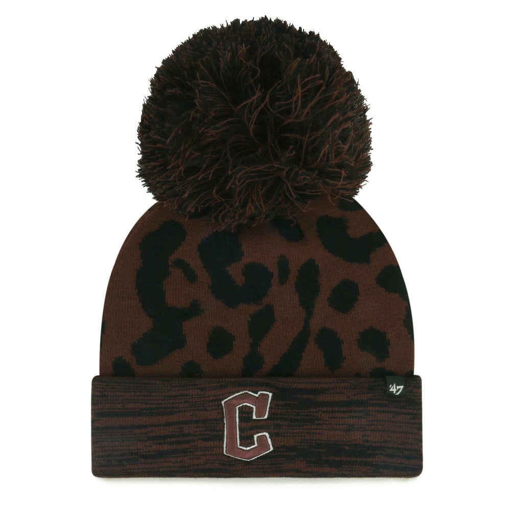 Cleveland Guardians '47 Women's Rosette Cuffed Knit Hat with Pom - MLB