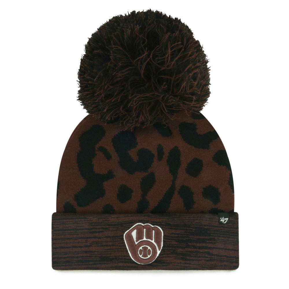 Milwaukee Brewers '47 Women's Rosette Cuffed Knit Hat with Pom - MLB