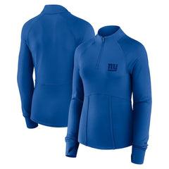 New York Giants Women's Elements Quarter-Zip Jacket Royal | Fanatics