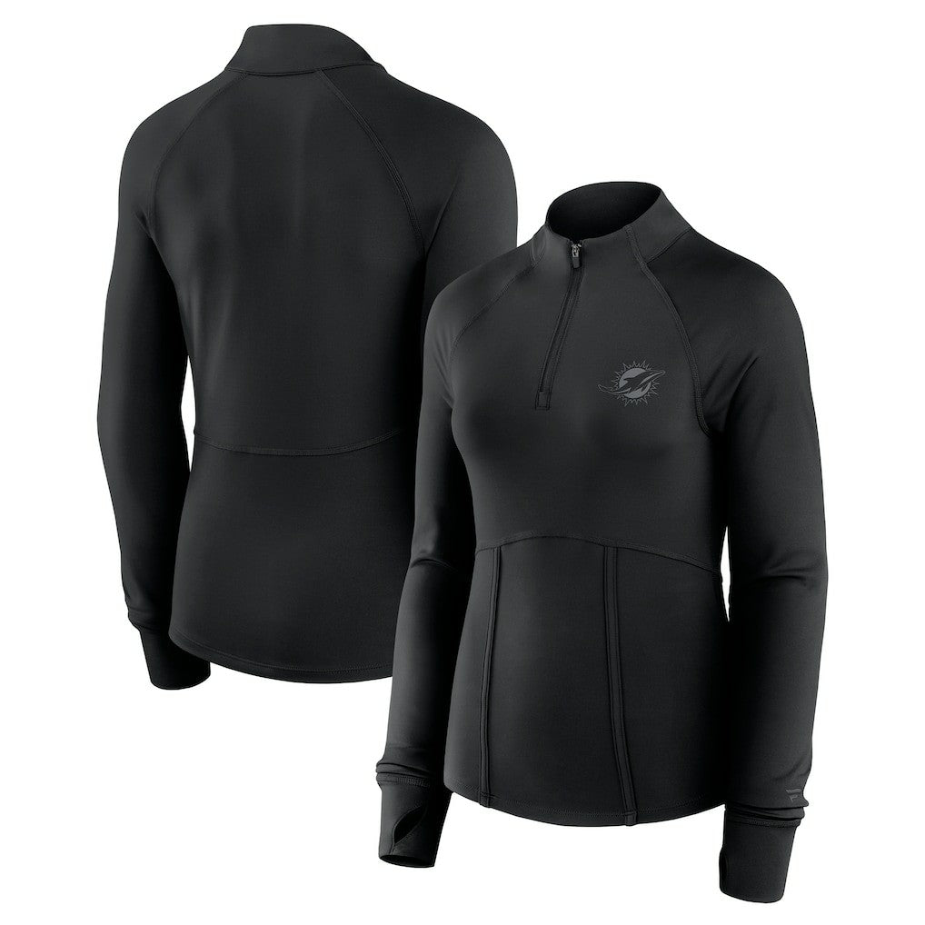 Miami Dolphins Women's Elements Quarter-Zip Jacket Black | Fanatics