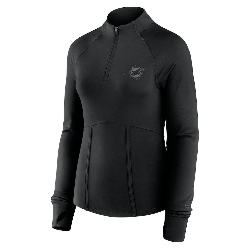 Miami Dolphins Women's Elements Quarter-Zip Jacket Black | Fanatics