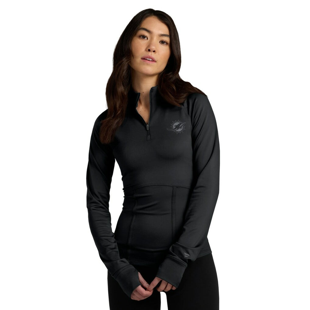 Miami Dolphins Women's Elements Quarter-Zip Jacket Black | Fanatics